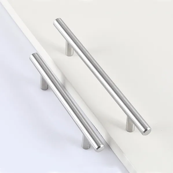 Cheap Price Wholesale Stainless Steel T Bar Handle SS Brushed Nickel Wardrobe Dresser Furniture Pull Handles Knobs