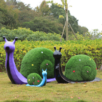 Ornement grandeur nature Design artificiel Décoration animale Grandes plantes vertes d'extérieur Éléphant Herbe Animal Grandes plantes artificielles