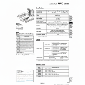 SMC Pneumatics MXQ8-20BSAT Air Slide Table Manipulateur Produit - Product Image 1
