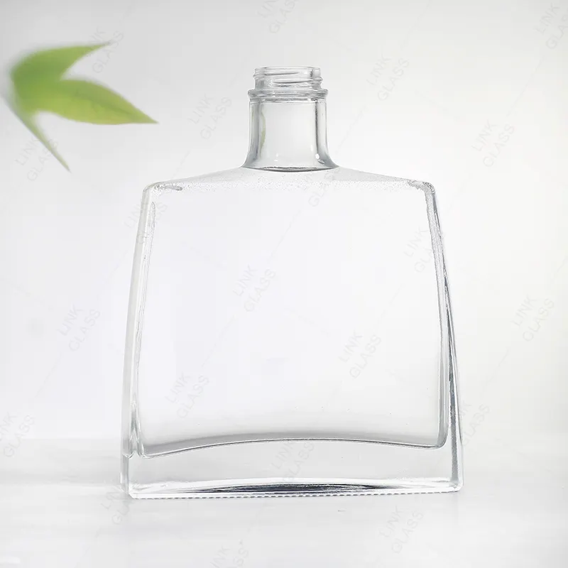 Benutzer definierte flache quadratische Flasche Super Flint Glasflasche Spirit Whisky 700ml Honig öl Wodka Gin Tequila mit Schraub verschluss