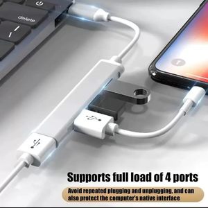 Hub USB <span class=keywords><strong>3</strong></span>.0 de Doble Cabezal 4 <span class=keywords><strong>en</strong></span> <span class=keywords><strong>1</strong></span>, Estación de Acoplamiento Multipuerto, Adaptador Tipo-C, Carcasa de Aluminio, <span class=keywords><strong>en</strong></span> Stock, Divisor de Expansión para Computadora - Product Image 3