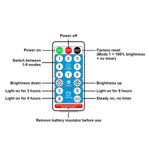 Guirlandes solaires LED lumineuses et étanches pour tentes, cordons de fixation, décoratives pour fêtes, jardins, patios, avec télécommande et minuterie, pour la maison et l'art. - Product Image 5