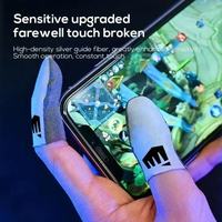 Manchettes de doigts pour jeux vidéo plaquées argent, absorbant la transpiration et antidérapantes, conçues spécifiquement pour les jeux e-sport.
