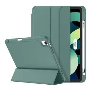 Trifold Vỏ Gập Thông Minh Có Giá Đỡ Bút Bằng Da PU Mỏng Nam Châm Có Chân Đế Gập Cho iPad Air 5 10.9/Ipad Pro 11 2022