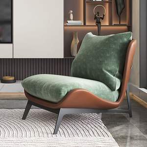 <span class=keywords><strong>Canapé</strong></span> inclinable individuel sans accoudoirs en cuir PU de style nordique moderne de luxe avec repose-pieds pour utilisation en centre commercial - Meubles confortables pour la maison - Product Image 5