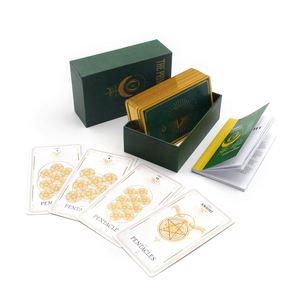 Jeu de cartes personnalisable, cartes d'oracle en feuille d'aluminium, cartes de tarot avec bords argentés - Product Image 1