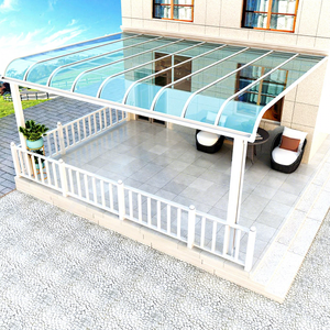 Tettoia Moderna Prefabbricata per Giardino e Patio, Tettoia in Policarbonato Ispirata alla Natura, 1 Set - Product Image 1