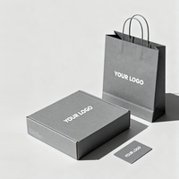 Cadeau de luxe personnalisé bijoux vêtements marque paquet boîte postale, sac en papier et carte de visite avec logo imprimé HONPAK