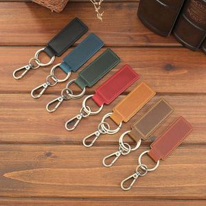 Hr Stocked <b>Custom</b> Leatherette Pu Leather Car Key Holder Men Engraved Dad <b>Keychain</b> for Gifts - Product Image 4