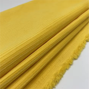 Vente en gros de tissu en velours côtelé 97% coton 3% spandex 330GSM Tissu en velours côtelé personnalisable pour vêtements - Product Image 2