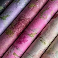 Papier d'emballage pour fleurs en papier vélin imperméable LUCIA, doublure pour bouquet, impression en gravure, tissus non tissés, 50 cm * 5 Y, 35 g, modèle