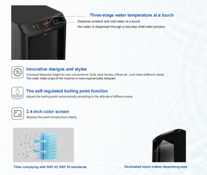 Máquina para hacer agua fría de ósmosis <span class=keywords><strong>inversa</strong></span> de escritorio, dispensador de agua con gas de mesa RO CO2, dispensadores de agua de escritorio Premium - Product Image 6