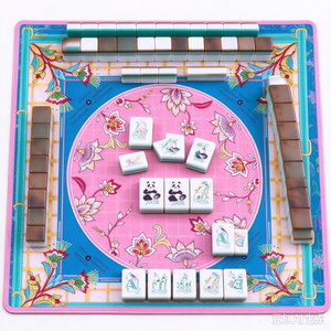 Nuevo Mahjong Americano Portátil Moderno 2026 de 4 Capas con 160 Fichas Acrílicas con Diseño de Panda y Reverso Color Tortuga, en Stock - Product Image 2