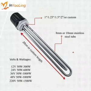 Chauffe-eau tubulaire électrique 48V DC 1500W pour chauffage solaire avec thermostat réglable - Product Image 3