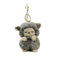 Pendentif en peluche de 4 pouces rembourré de coton PP, vente en gros, porte-clés de voiture, breloque pour sac à dos, accessoire de poupée, mignon, pour les 5-7 ans, unisexe, fabriqué en Chine