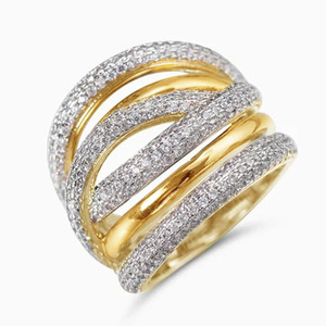 Anello dal Design Combinato di Linee, Stile Elegante per Donne - Product Image 1