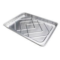 Plateau de cuisson jetable en aluminium de qualité alimentaire, robuste et résistant à la chaleur, idéal pour la congélation, les gâteaux, la dinde et les barbecues en extérieur
