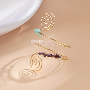 Braccio pietrisco bracciale bracciale anello con perline a spirale linea di <span class=keywords><strong>gioielli</strong></span> Vintage bracciale bracciale bracciale aperto reggiseni - Product Image 5