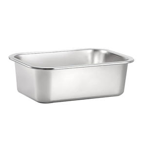 Caja de arena para gatos de acero inoxidable, rectangular, de acero 304, para perros y gatos, color plateado LY 004 - Product Image 1