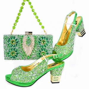 Green Shoes Matching Bag Set - New Style 2025