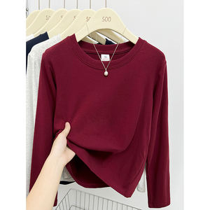 Magliette Bianche di Lusso Personalizzate RUICHI in Cotone Elasticizzato, <span class=keywords><strong>T</strong></span>-<span class=keywords><strong>Shirt</strong></span> a Maniche Lunghe per <span class=keywords><strong>Donna</strong></span> - Product Image 1