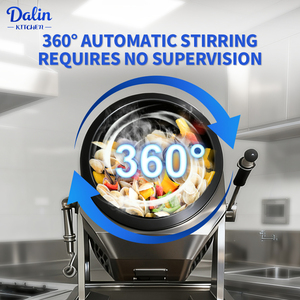 Machine de cuisson automatisée, équipement de préparation de plats sautés, cuiseur à riz <span class=keywords><strong>pour</strong></span> restaurant, <span class=keywords><strong>robot</strong></span> de <span class=keywords><strong>cuisine</strong></span> avec évier et armoire - Product Image 5