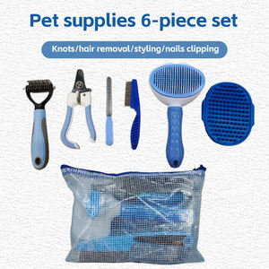 Kit de Aseo para Perros de 6 Piezas con Peine para Pulgas, Cepillo de Baño, Cortaúñas para Gatos y Cepillos de Plástico para la Muda para el Cuidado de Mascotas - Product Image 6