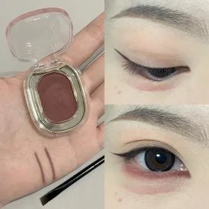 Paleta de sombras de ojos de un solo color Coral Brick, mate, resistente al agua, pigmentada, rojo marrón, polvo delineador de ojos, maquillaje Aegyo-sal para debajo de los ojos - Product Image 2