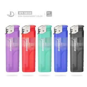 Briquet électronique en plastique avec lampe LED, nouveau Style de Cigarette DY-5830