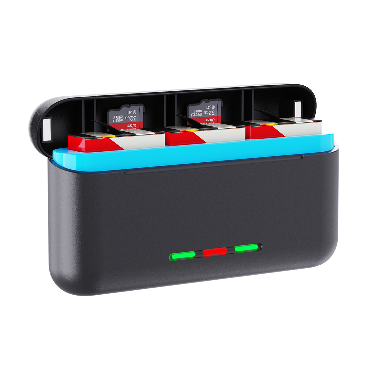 Hongdak Portable Battery Charger 3 Slots Fast Charging for GoPro Hero 13 Battery Black Action Camera Accessories