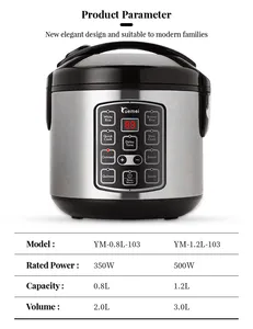 Digital Heating Function Hotel Appliance 1.5 Liter Rice Cooker Housing Stainless Steel Rice Cooker Electric Rice Cooker For Home