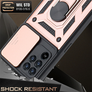 Escudo de cámara a prueba de golpes PC Armor Case para <span class=keywords><strong>OPPO</strong></span> A94 A74 A98 Kickstand Slide Camera Case para <span class=keywords><strong>OPPO</strong></span> Realme 5 Pro Contraportada - Product Image 5