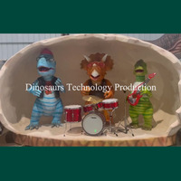 Décorations de restaurant à thème avec dinosaures animatroniques ou modèles de figurines de dinosaures robotiques de dessin animé personnalisés