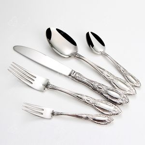 ชุดช้อนส้อมสแตนเลส 18/8 คุณภาพเยี่ยม ดีไซน์วินเทจ ลายนูนแบบราชวงศ์ รับผลิตตามแบบ OEM สำหรับของขวัญธุรกิจ - Product Image 3