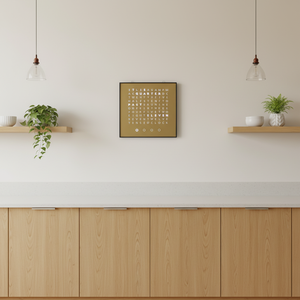 CHEETIE Orologio da Parete LED 50*50cm con Scritte in Rame, Orologio Elettronico da Scrivania a Batteria, Decorazione Moderna per Casa e Ufficio - Product Image 5