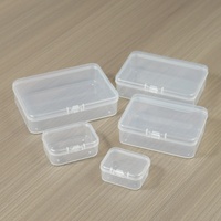 Boîte de rangement transparente en PP rectangulaire entièrement ouvrable, anti-poussière, pour cartes de visite, cartes bancaires, cosmétiques, savon en tranches, granulés de cire