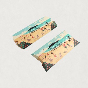 Custom Recycled <b>Brown</b> Kraft Paper Gift Packaging Pillow Shape <b>Box</b> - Product Image 4