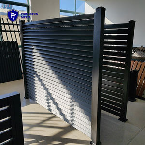 PRINCETON <span class=keywords><strong>METAL</strong></span> montajı kolay açık gizlilik dekoratif alüminyum yatay panjur bahçe çit sistemi - Product Image 4