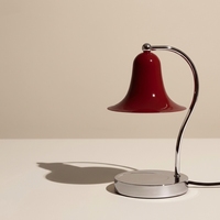 Lampe à bougie cloche rouge