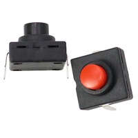 Interrupteur à bouton-poussoir verrouillable 12x12mm, 2 broches, montage sur circuit imprimé, auto-bloquant ON-OFF, mini-interrupteur pour lampe torche