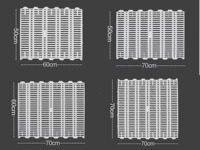Plancher à lattes en plastique durable pour porcelets, utilisé pour les élevages de porcs, brosse à abeilles, équipement d'élevage de porcs