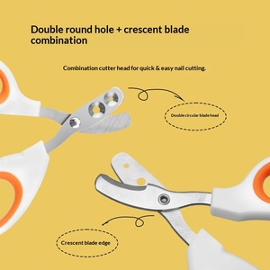 Coupe-ongles pour chat et chien & peigne anti-puces en ABS - Ensemble de toilettage pour animaux de compagnie en trois pièces - Élimine les poils lâches et les puces - Conçu pour les chats et les chiens - Product Image 2