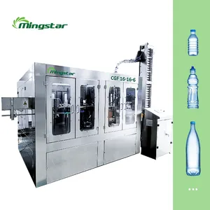 fully automatic or manual filling machine pure mineral water bottle washing filling capping machine