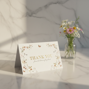 Segnaposto da Tavolo Bifacciale in Carta Dorata, Cartellini Reservati in Cartoncino Bianco per Feste e Ristoranti, Stampa Offset su Cartoncino - Product Image 1
