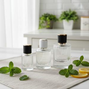 Atomiseur de parfum en verre transparent de 30ml de luxe en gros sous-bouteille de pulvérisation de presse portable pinceau de sérigraphie à cylindre vide - Product Image 6