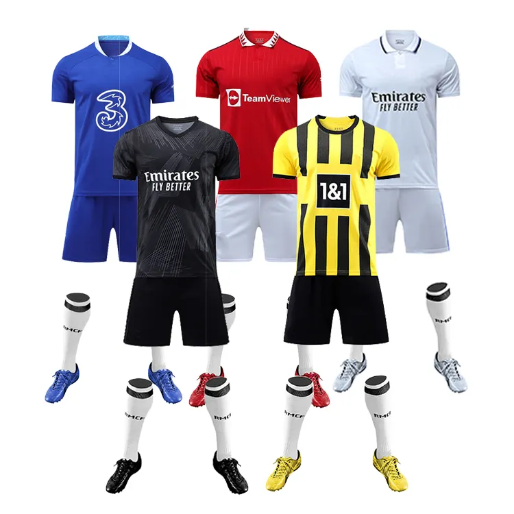 Oem/ODM футбольные Джерси, оптовая продажа, тайское качество, футбольные Джерси, сублимационные футбольные рубашки, Джерси, быстросохнущая Футбольная Одежда