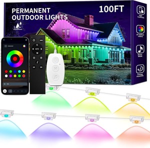 Светодиодные пиксельные RGB-гирлянды для Рождества, 12В, UCS2904, яркие, IP67, водонепроницаемые, для наружного применения, постоянные рождественские точечные светильники - Product Image 2
