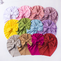 Bébé nœud Turban chapeaux inde bonnet bohême beignets chapeau filles chignon noeud chapeaux casquette musulman Bonnet bandeau