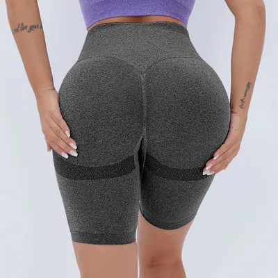 Pantalon de Yoga taille haute pour femmes, contrôle du ventre, ruché, sans couture, vente en gros