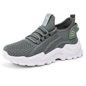 Zapatillas de deporte de punto de suela blanda cómodas y transpirables ligeras para mujer, zapatos planos deportivos de verano de estilo de baloncesto de malla hueca - Product Image 6